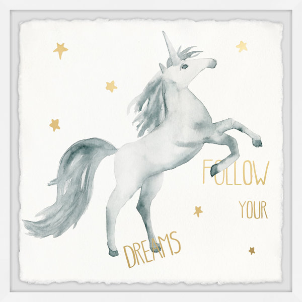 Isabelle & Max™ Brayville Unicorn Framed Art Wayfair